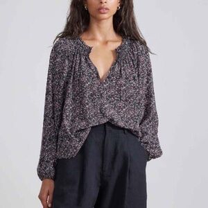 APiece Apart Esparta Top Night Garden Women's Size‎ XS Black Red White